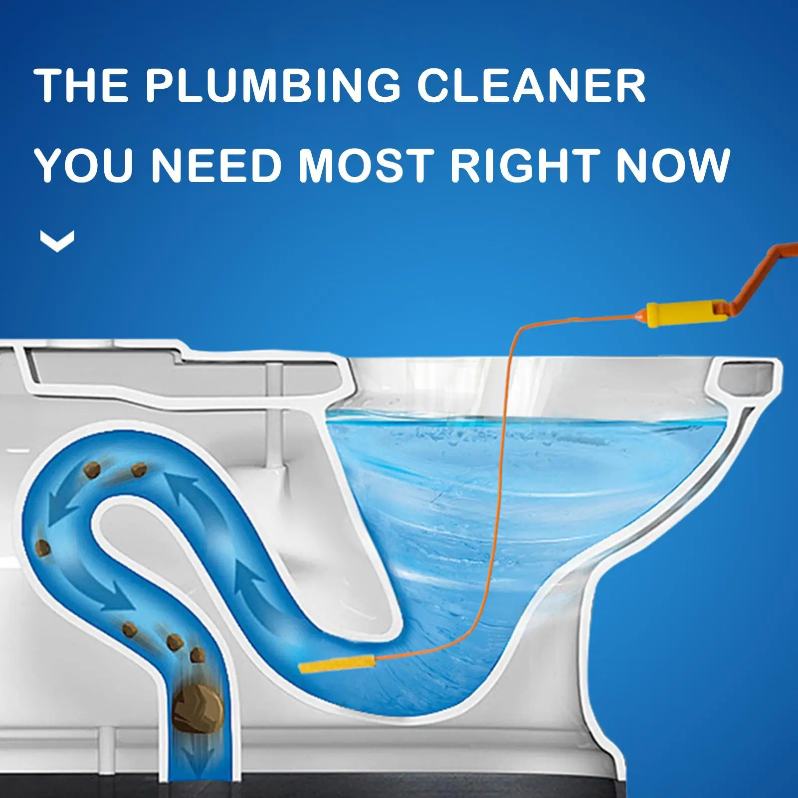 Гибкий очиститель для раковины-инструмент удаления засора с вращающейся ручкой