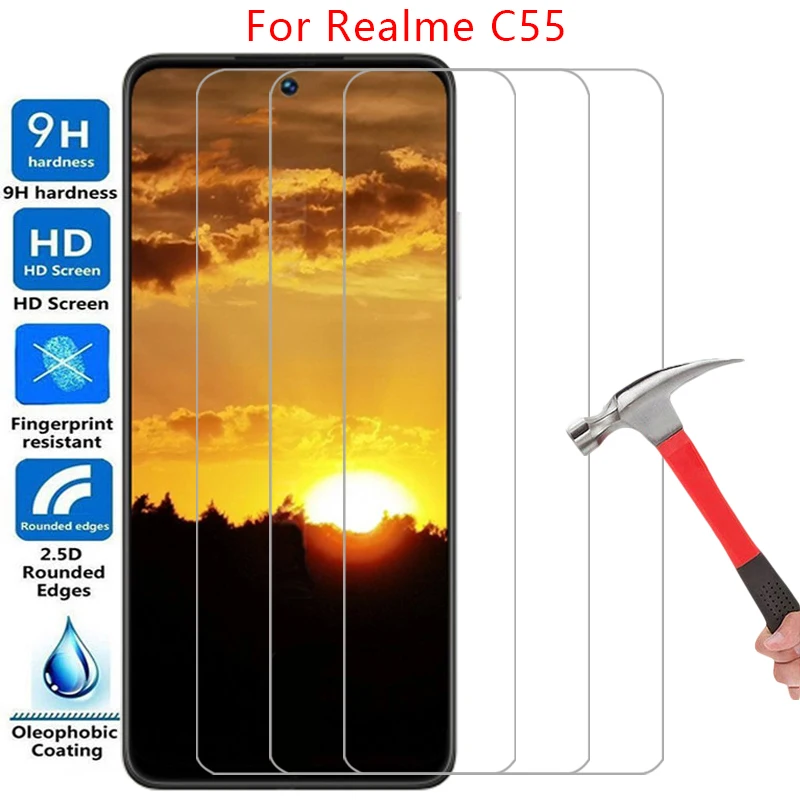 Защитная пленка для экрана realme c55 защитное закаленное стекло на 55 c 55c телефона realmi