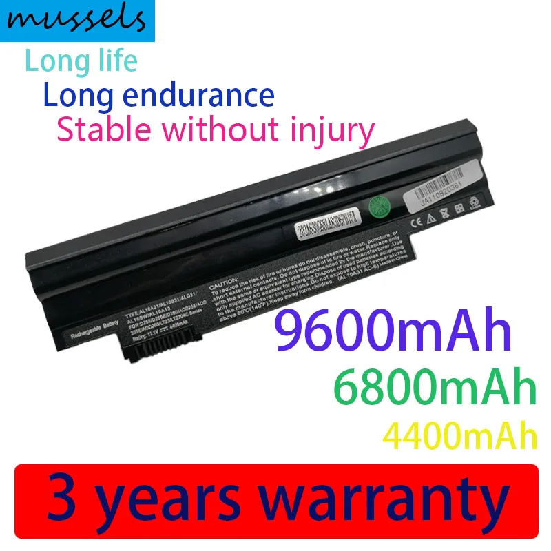 

mussels Battery D255 for Acer Aspire One D270 D260 522 722 AOD255 AOD257 AOD260 D255E D257 D257E E100 AL10A31 al10b31