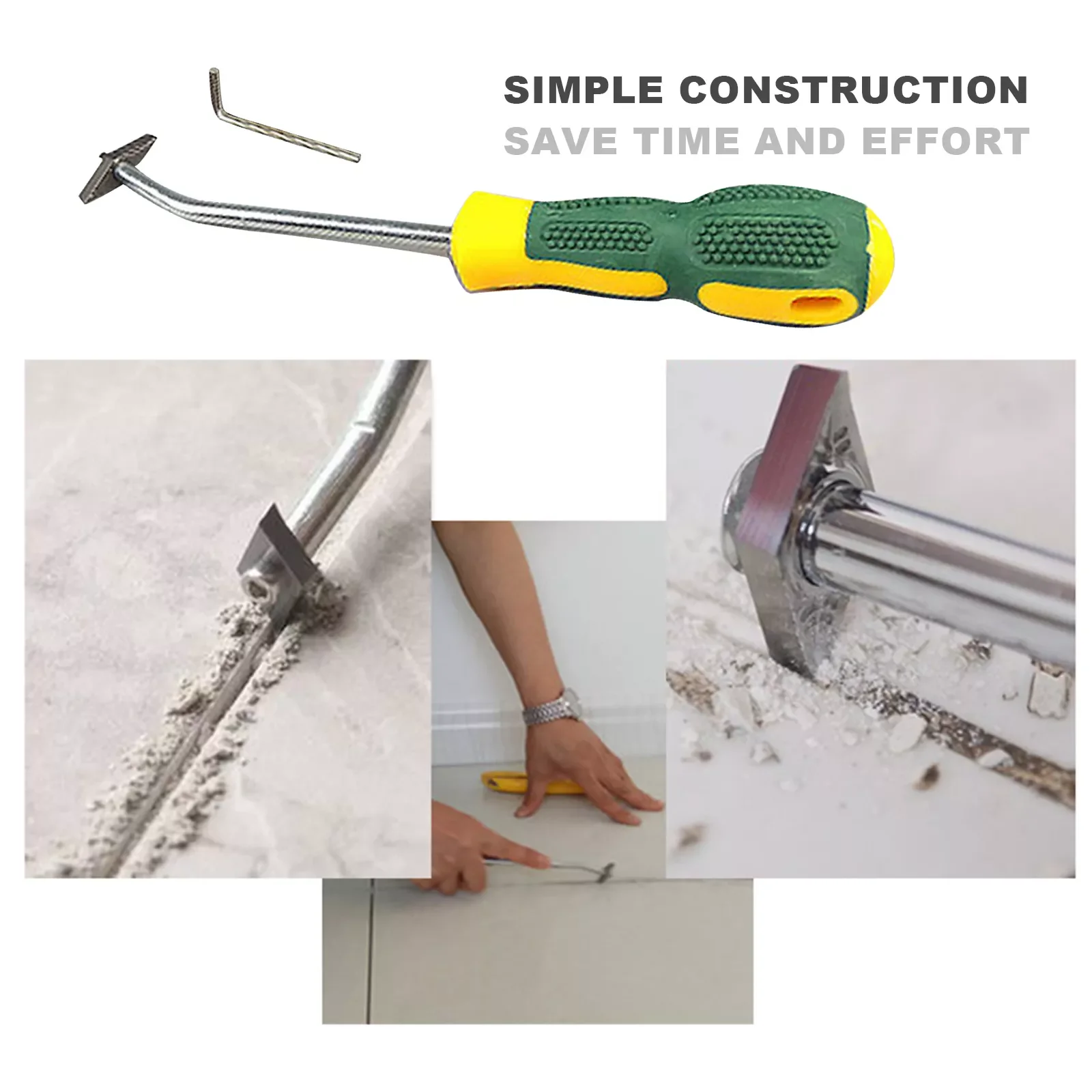 

Ceramic Tile Remover Double Head Tungsten Steel Caulking Tool Remover Scraper Washer Brush Ceramic Tile Joint Cleaning Brush