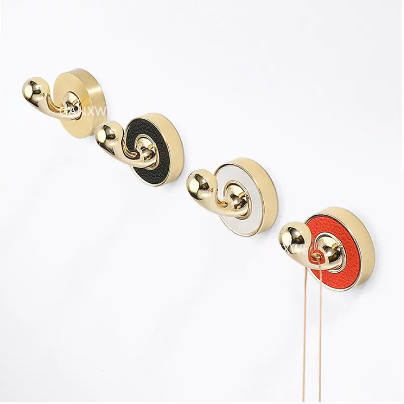 

1pc Clothes Rack Wall Mounted Robe Coat Hat Hanger Home Bathroom Accessory Modern Decorative Hook Gold Antique Brass