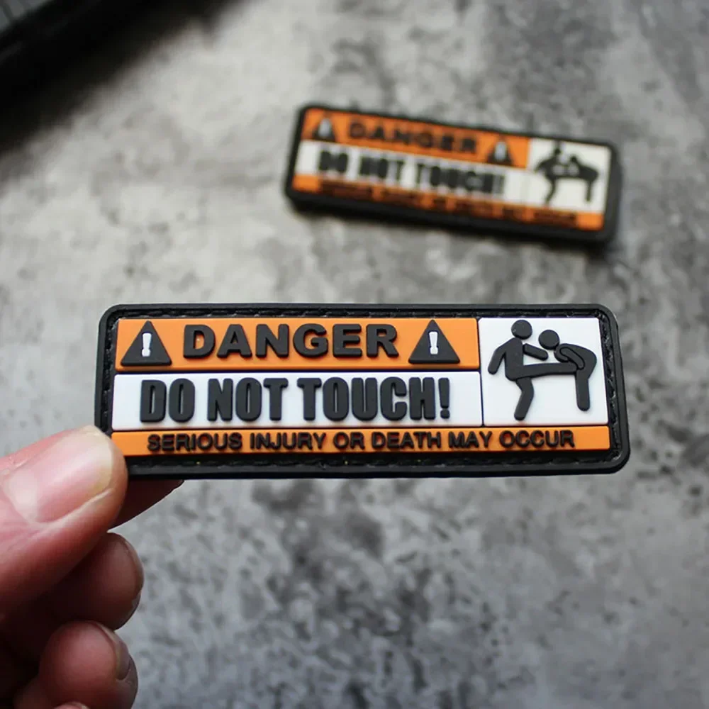 Военная 3D нашивка из ПВХ Не прикасайтесь предупреждение о моральном оформлении