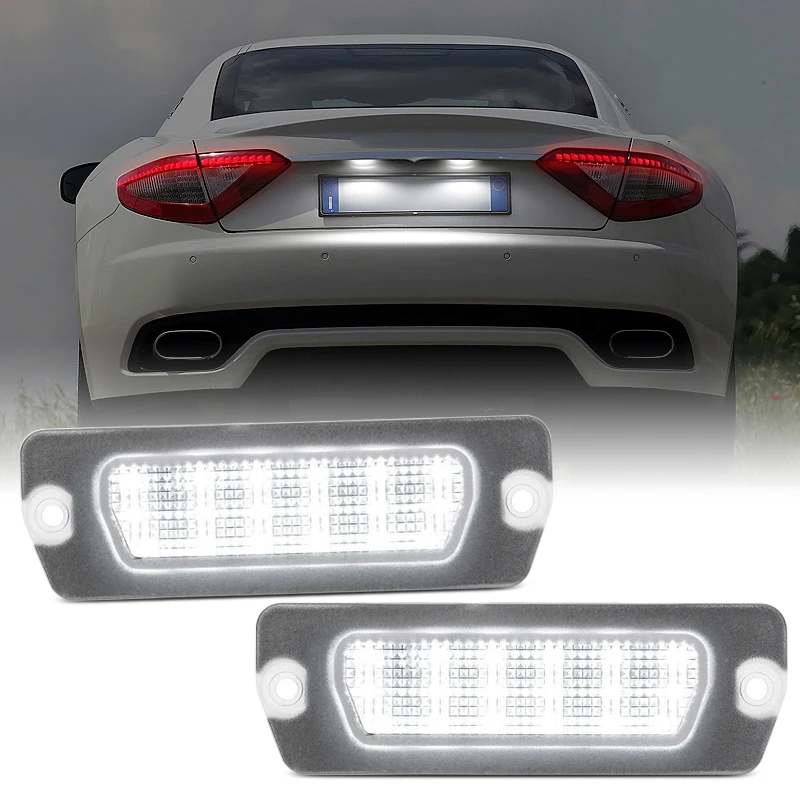 

2 шт. для Maserati grantour GranCabrio Coupe 4200 4200GT, белый цвет, фотографический номерной знак, фотография, замена OEM 198231