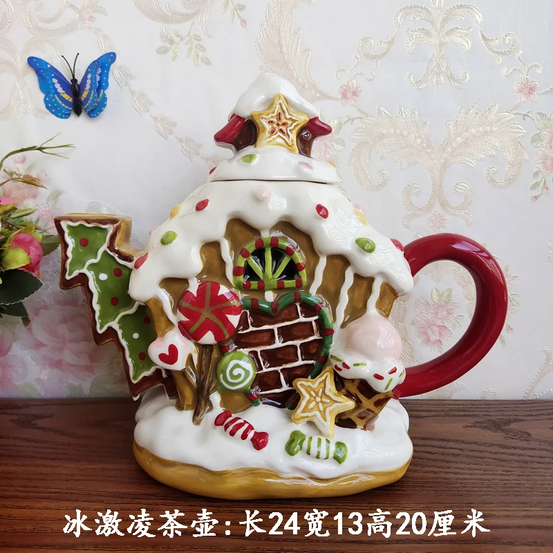 Керамическая скульптура чайник для мороженого кофейник поделки из подарков на