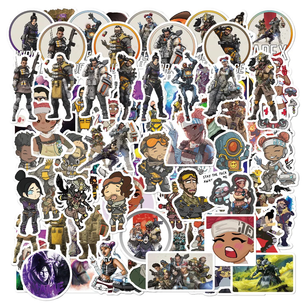

Apex Legend 100 Sheets Waterproof Cartoon Anime Graffiti Skateboard Trolley Box Hero Game Stickers Kids DIY Toys Kawaii Gifts