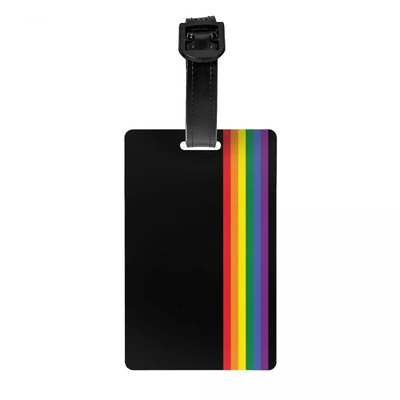 

Custom Rainbow Pride LGBT Luggage Tag With Name Card Transgender Gay Lesbian Privacy Cover ID Label for Travel Bag Suitcase