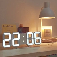 3d led digital alarm clock nordic digital wall clocks hanging watch snooze table clocks calendar thermometer digital clocks