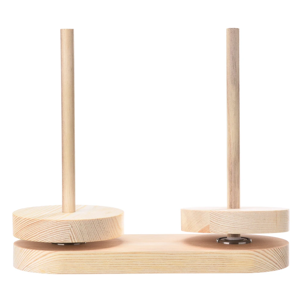 

High Quality Wood Yarn Holder Solid Bobbin Cupcake Spindle Storage Winder Stand Fiber Crocheting Tool Kit Sewing Thread Big Base