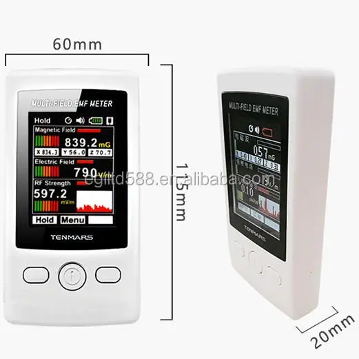 

TM-190 Gauss 3-axis Magnetic Electric RF Field Strength Digital Electromagnetic Radiation Detector EMF Meter