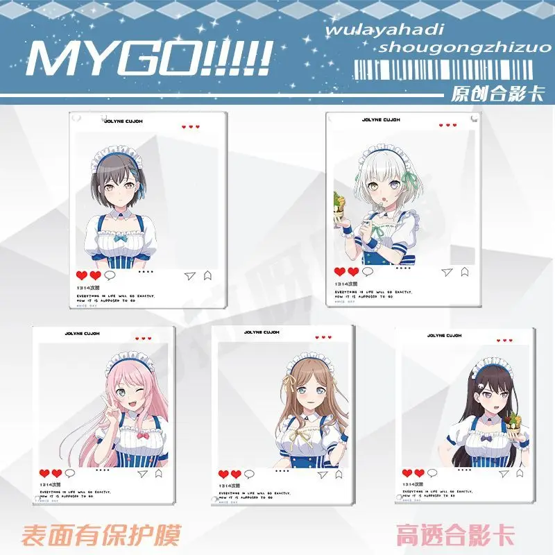 BanG Dream! Прозрачная карта MyGO Tomori Takamatsu Group фотокарточки аксессуары Anon Chihaya акриловая