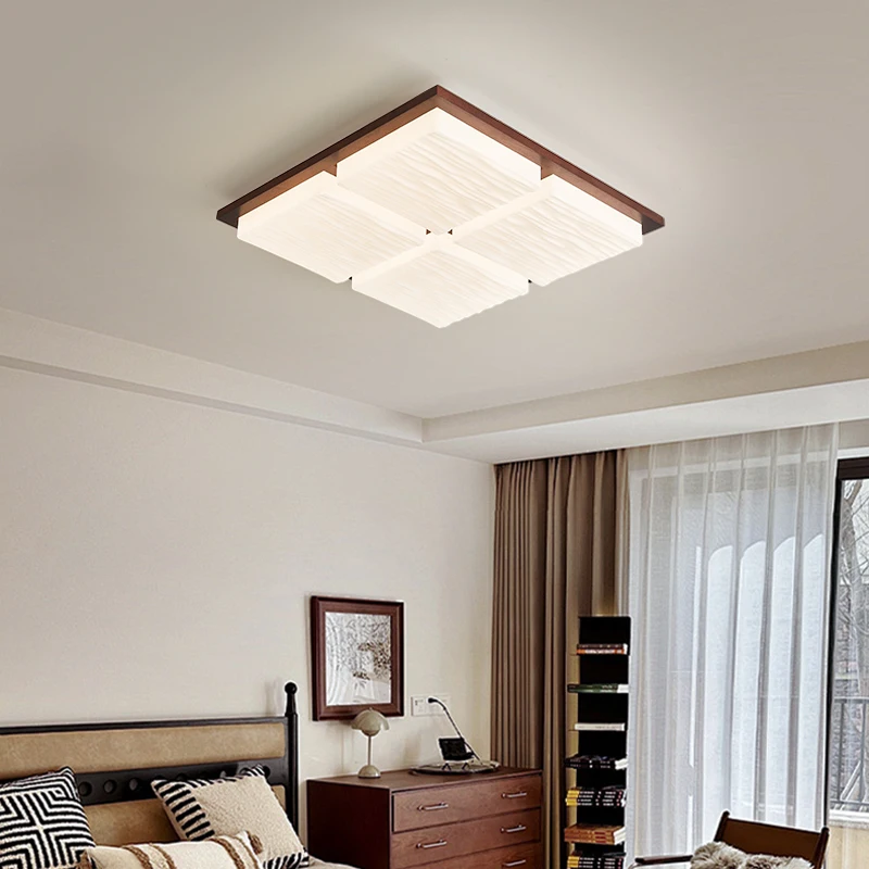 Минималистичный потолочный светильник из массива дерева для спальни новый