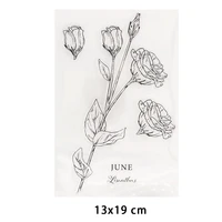 june flowers plants clear stamps for diy scrapbooking crafts stencil fairy rubber stamps card make photo album decoration