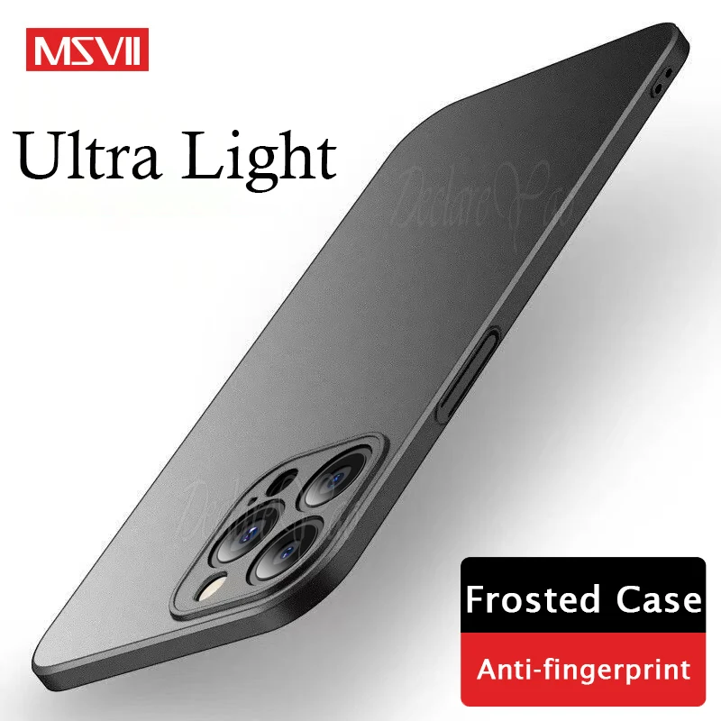 

Чехол для iPhone 14 Max, Оригинальный ультратонкий матовый чехол MSVII для Apple iPhone 14 Pro Max, Матовый Жесткий чехол с защитой от отпечатков пальцев