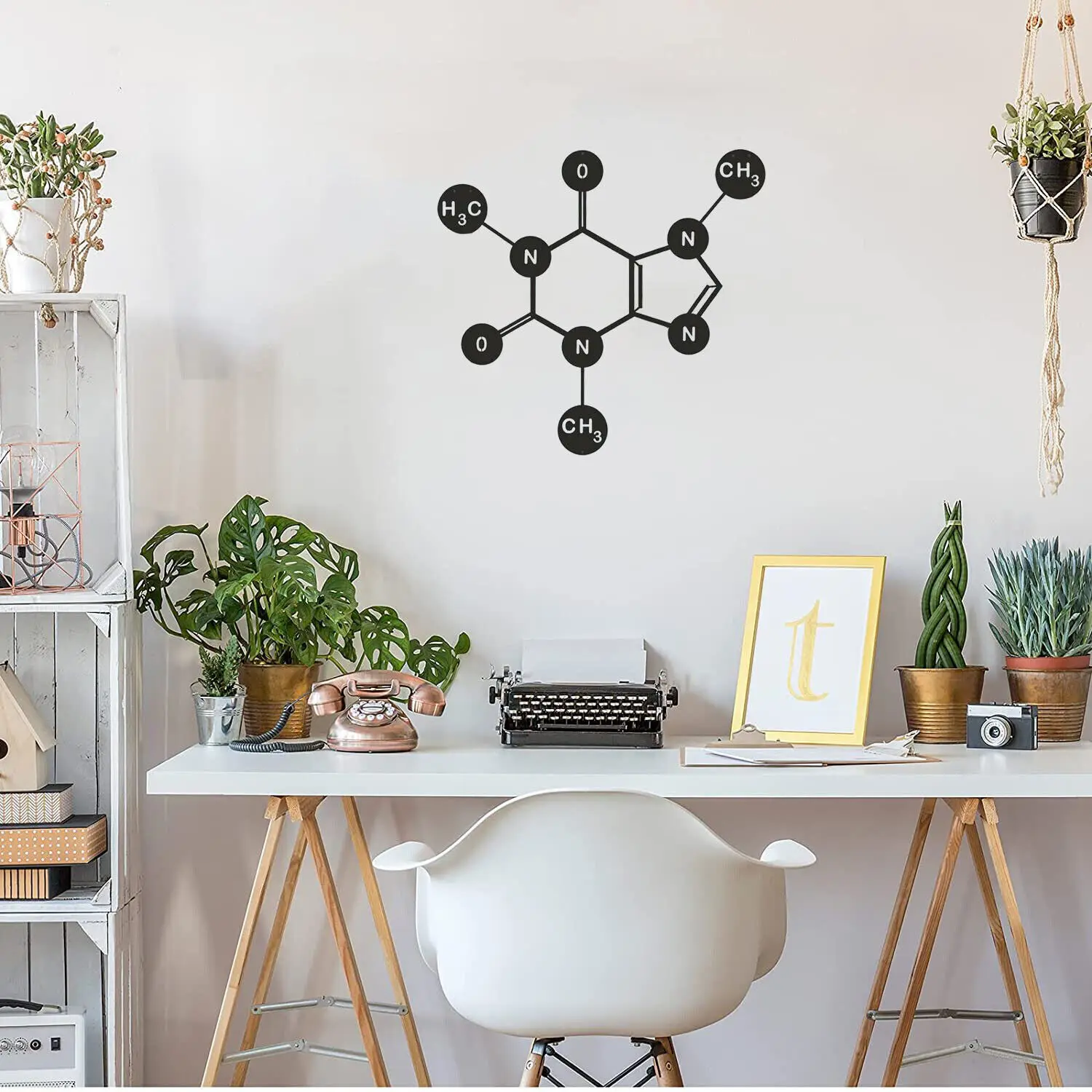 

Metal Wall Decor, Caffeine Molecule, Metal Wall Art, Biology Chemistry Art New