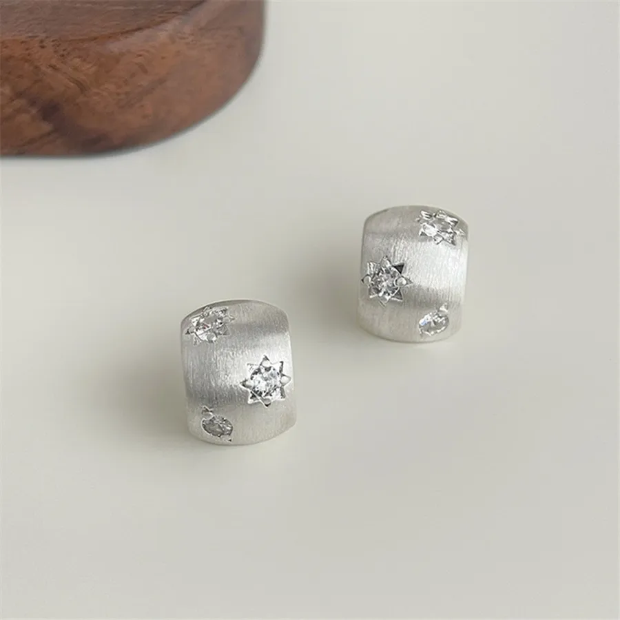 Винтажные позолоченные серьги-гвоздики со звездами и цирконием для женщин