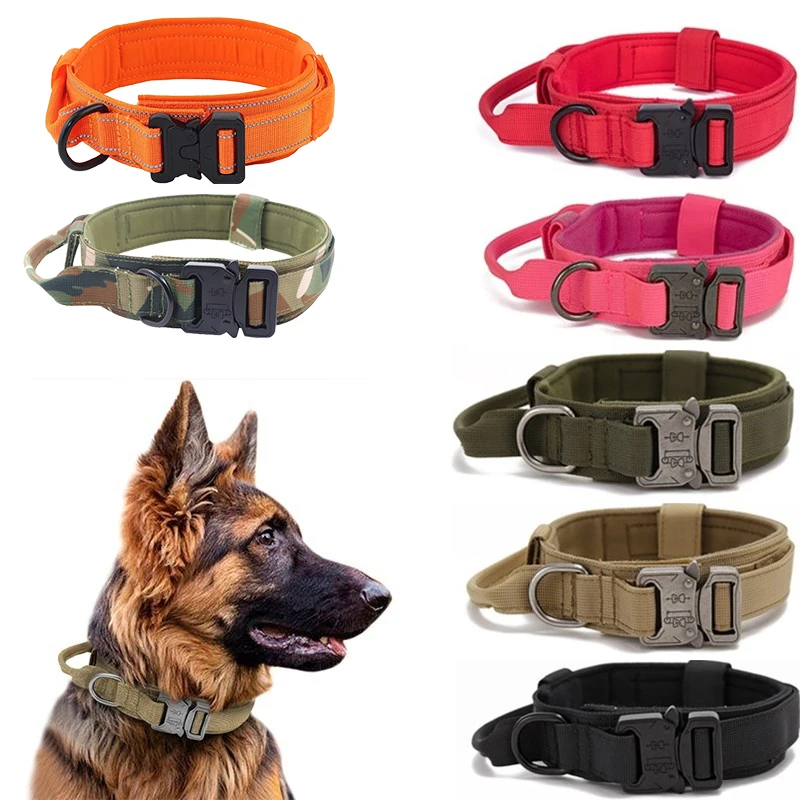 

Dog Collar Adjustable Nylon Leash Durable Safety Quick Release Collar Shepherd Medium Large Outdoor Walk Training Pet Supplies