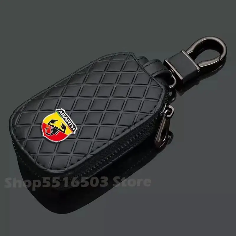 Кожаный чехол для ключей Abarth 695 595 автомобильный брелок Fiat 500 Punto 124 125 Ducato с