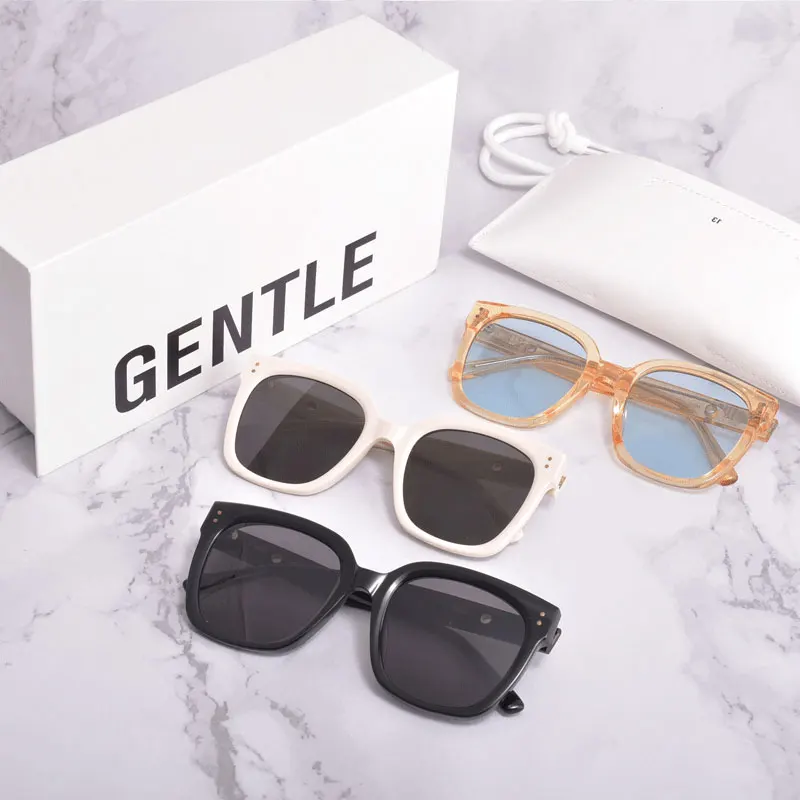 

GENTLE KUKU Luxury Women Men Sunglasses MONSTER Square Polarizing for small facesDriving Sun glasses With Original LOGO