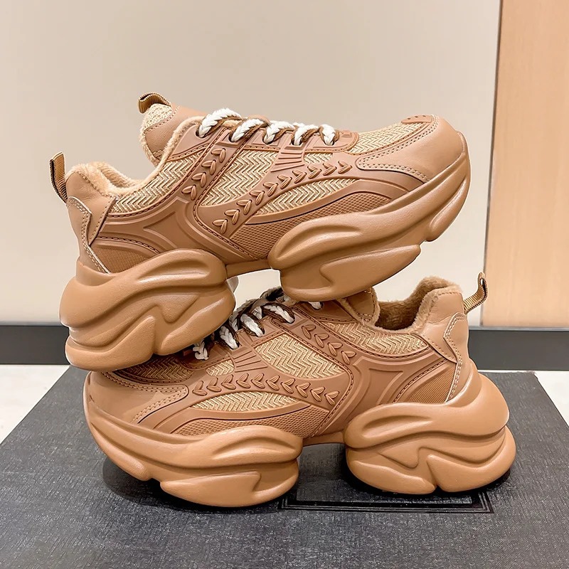 

Зимняя женская обувь 2023, дизайнерская обувь для женщин, женская сохраняющая тепло повседневная обувь, увеличивающая рост модная спортивная обувь для девочек