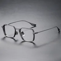 Luxury 100% Pure Titanium Glasses for Men Anti Blue Handmade Glasses Wide Frame for Men Big Face Retro Oversized Reading Glasses