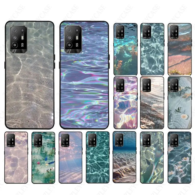 Sky Cloud Water Sunlight Pool Aesthetic Wave Phone cover For OPPO A12 A15 A15S A74 A94 A3S A5S A9 A52 A53S A72 5G A73 A91 Cases