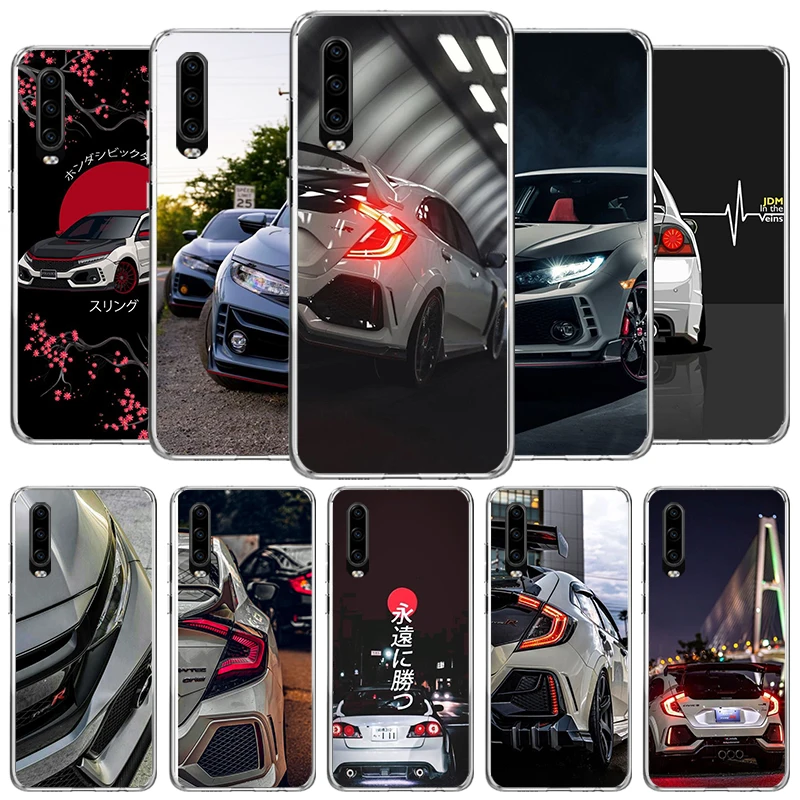 Чехол JDM Type R для телефона Huawei P40/P30/P20/P10 Lite/Mate 20/10 Pro/P Smart Z/Y5/Y6/Y7/Y9S