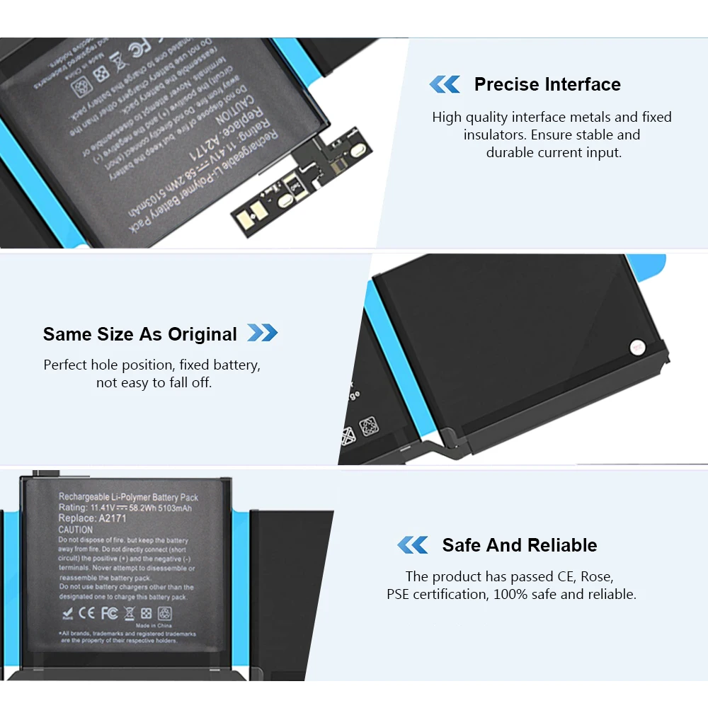 LISCN 58 2 Втч A2171 Аккумулятор для ноутбука Apple MacBook Retina 13 3 дюйма A2159 (2019 года) A2289 (2020 год)