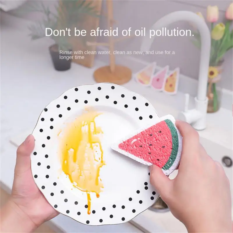 

Printed Wood Pulp Sponge Decontamination Dishwashing Dishwashing Block Compressed Double-sided Wood Pulp Cotton Kitchen Cleaning