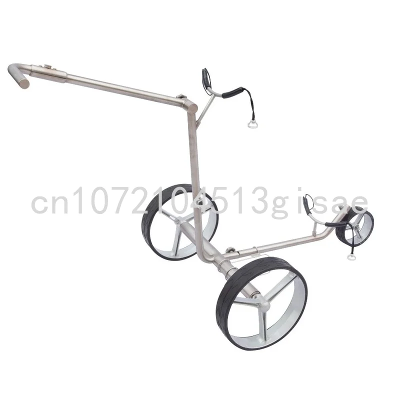 

Light Weight Titanium Frame 3 Wheels Foldable Golf Trolley Quick Easily Fold Wheel Electric Remote Golf Trolley Lithium Battery