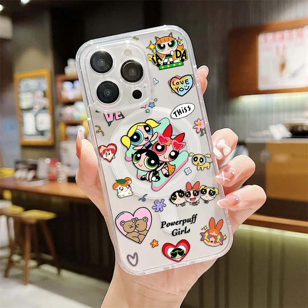 Милый магнитный чехол для телефона P-Powerpuffs Girls для Samsung Galaxy S26 S25 S24 S23 S22 S21 S20 FE Edge Plus Ultra 5G, мягкий, прозрачный (art.: 3920dbd5d48e4) - 3920dbd5d48e4