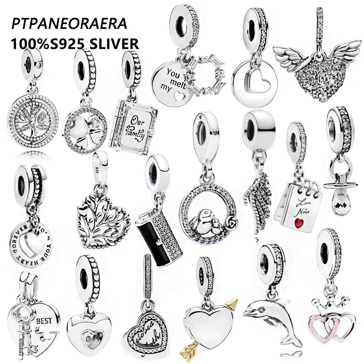 

Подвеска крыло из серебра 2022 пробы с бусинами в виде дельфина