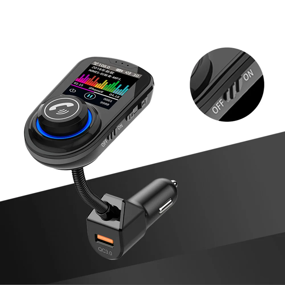 

MP3 Player FM Transmitter 87.5-108MHZ Automatic Power Off QC3.0 Charging