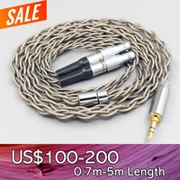 99 pure silver graphene silver plated shield earphone cable for focal utopia fidelity circumaural headphone ln007951