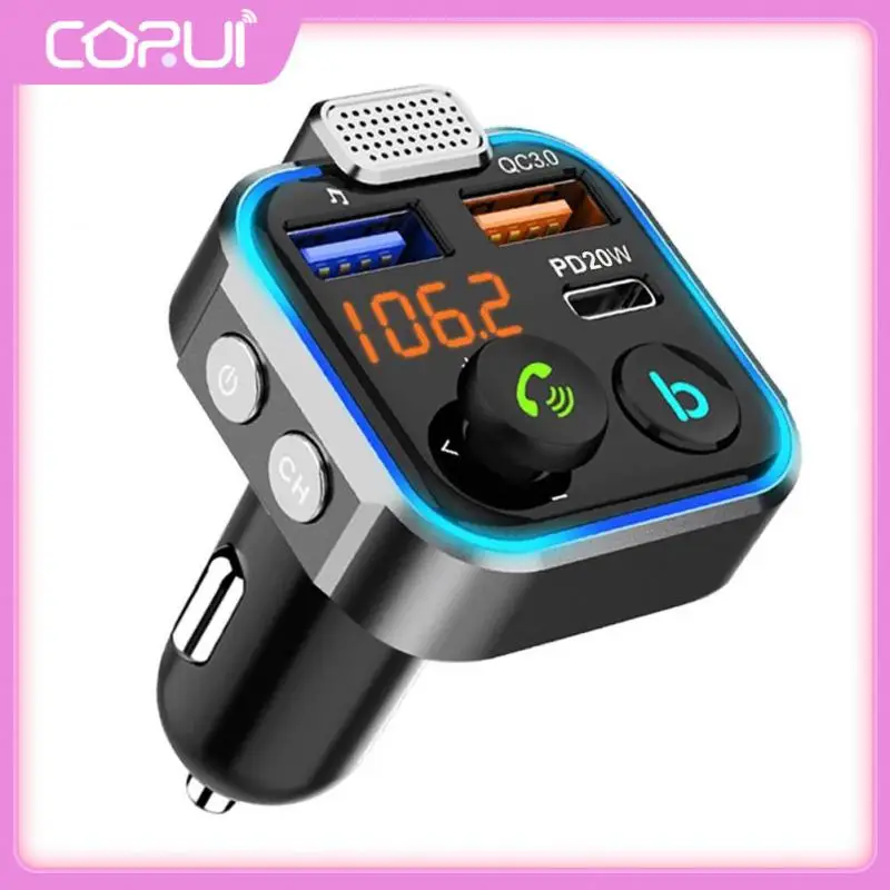 

Fm Transmitter Universal Qc3.0 Fast Usb Charger Mp3 Player Support U Disk Durable Car Adapter Car Accessories Pd 20w