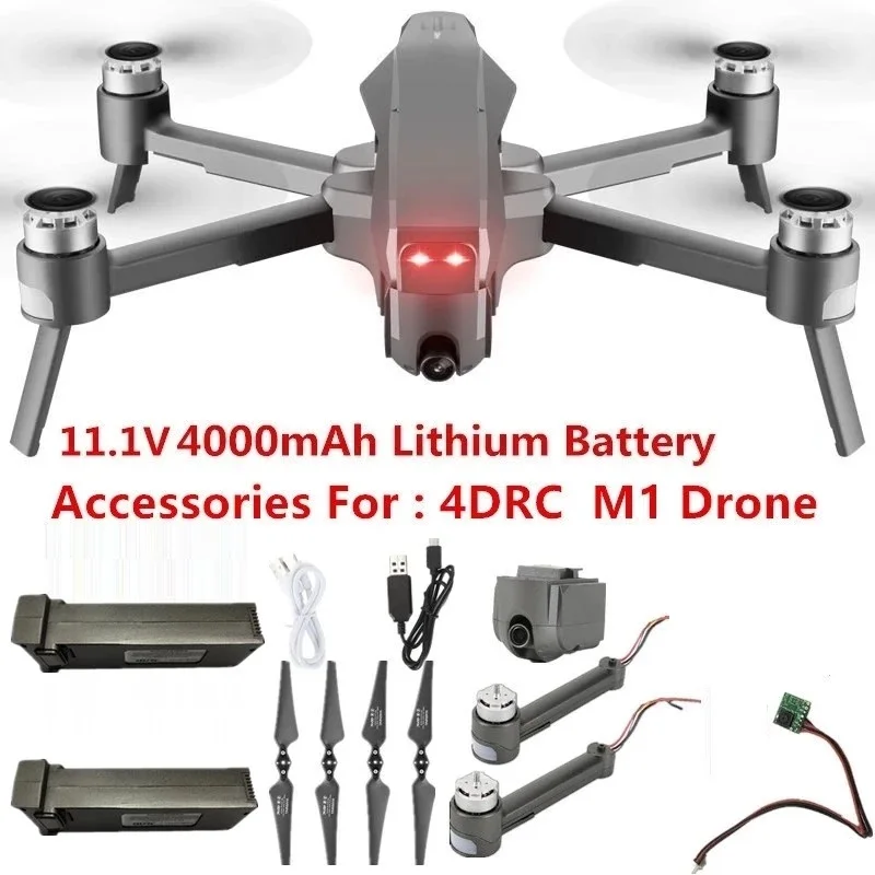 

4DRC M1 Drone Original Accessories Parts 11.1V 4000mAh Large Capacity Lithium Battery For 4DRC M1 5G WiFi Quadcopter GPS Drone