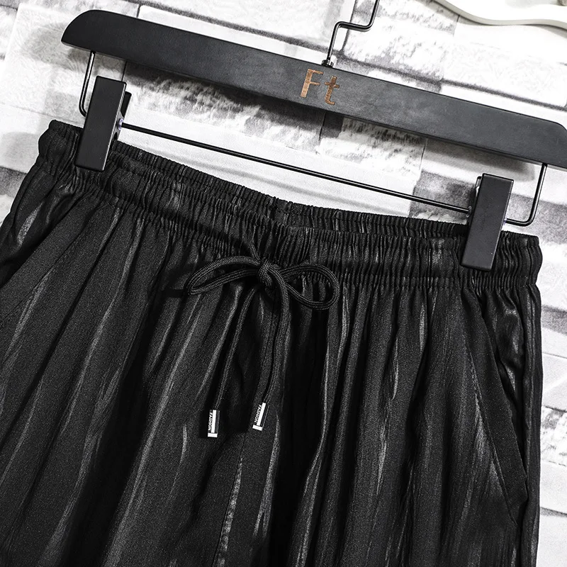 Casual suit summer loose new men's short sleeveTT-shirt pants with drawstring sports fashion clothes men's casual