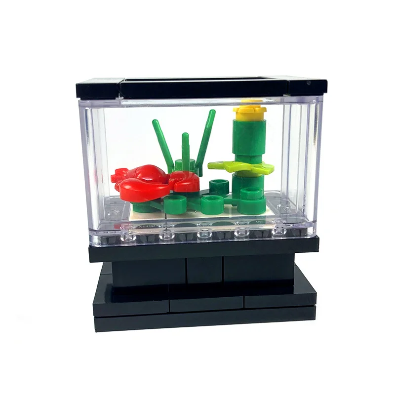 Креативные строительные блоки городская сцена аквариум гостиная интерьерное