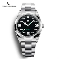 pagani design 40mm mens automatic mechanical wristwatch luxury sapphire ar glass waterproof clock watch for men stainless steel