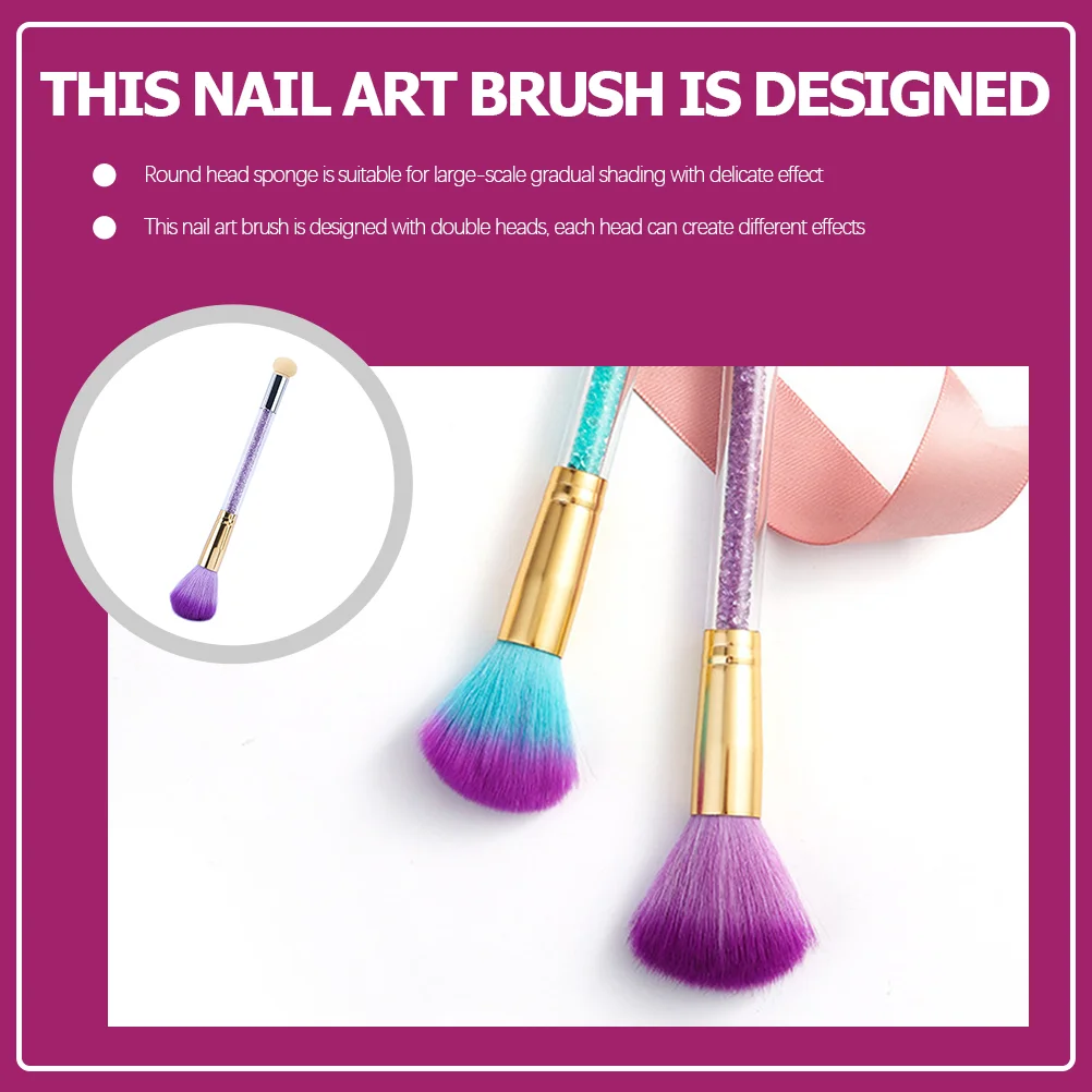 Двухсторонняя ручка для маникюра губка салона спонжи