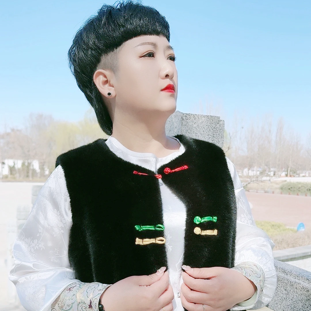 2024 модная черная норковая куртка Женская осенне-зимняя без рукавов с цветными