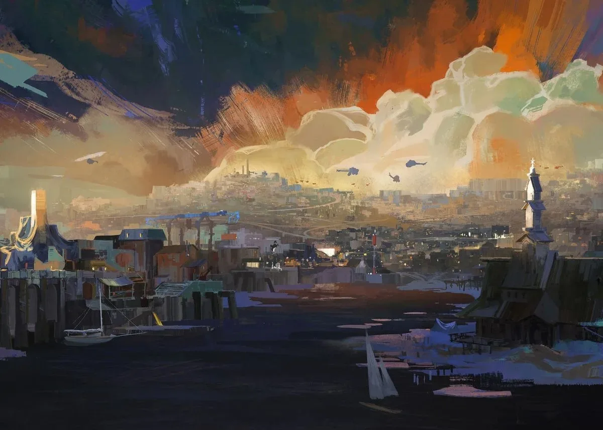 

Картина "Ландшафт из игры Диско Элизиум"