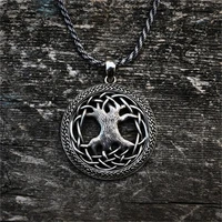 vintage style hollow tree of life pendant necklace personality creative design mens womens metal necklace gift jewelry for her