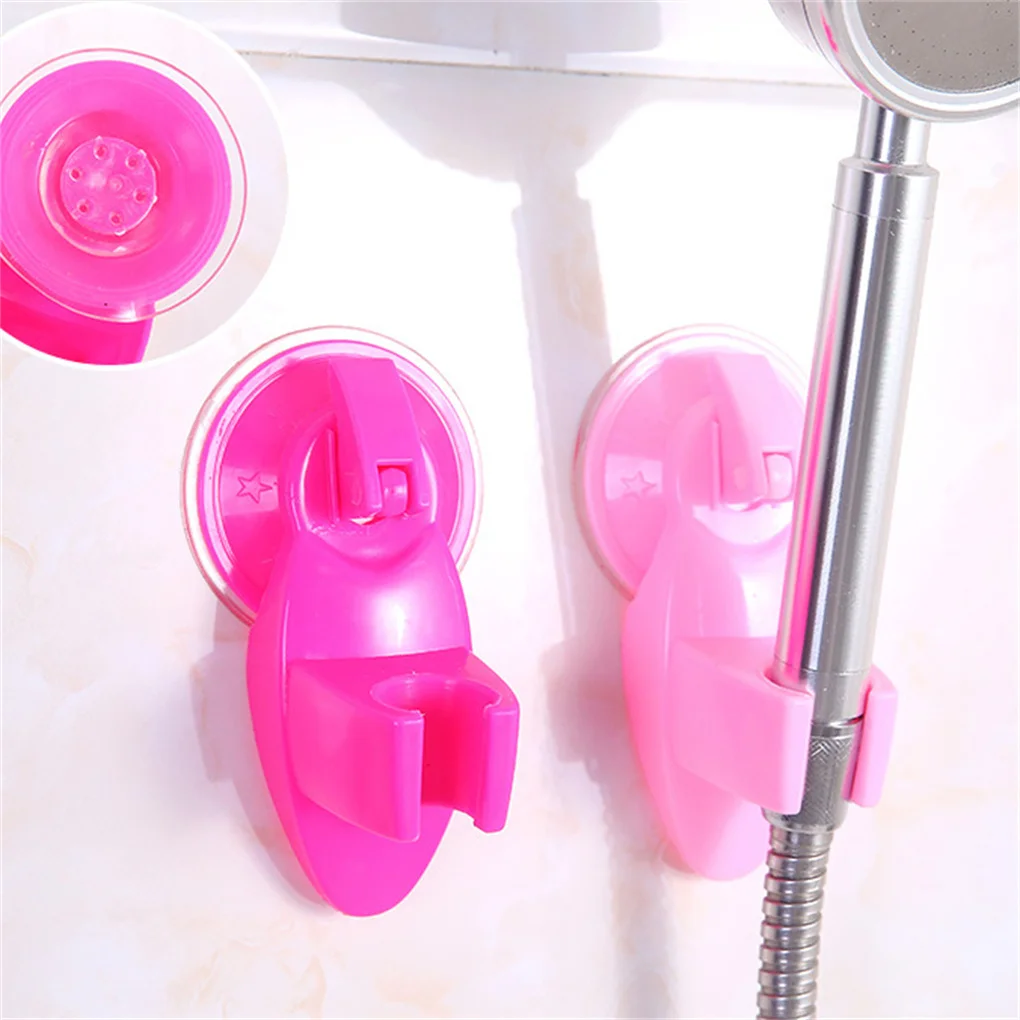 

Bathroom Strong Attachable Solid Color Sturdy Shower Head Holders Movable Bracket Mounting Seat Suctorial Chuck Pedestal