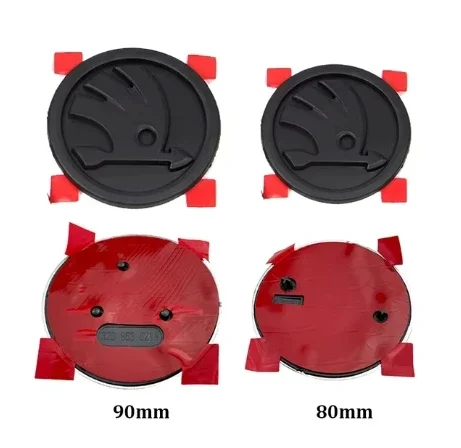 

80/90 мм 3D ABS автомобильная передняя решетка багажника с логотипом, наклейка для Skoda Octavia 2 3 A5 A7 Kodiaq Fabia Rapid 3 Karoq Superb VRS, аксессуары