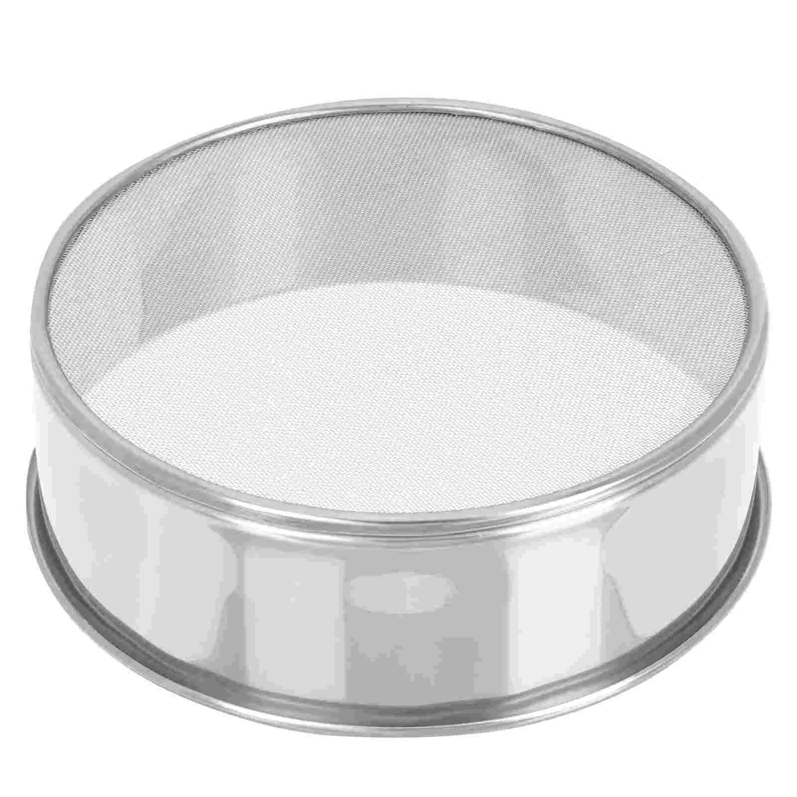 

Sieve Soil Sifting Garden Pan Mesh Flour Sifter Strainer Stainless Metal Steel Tool Manualmultifunctional Baking Gardening