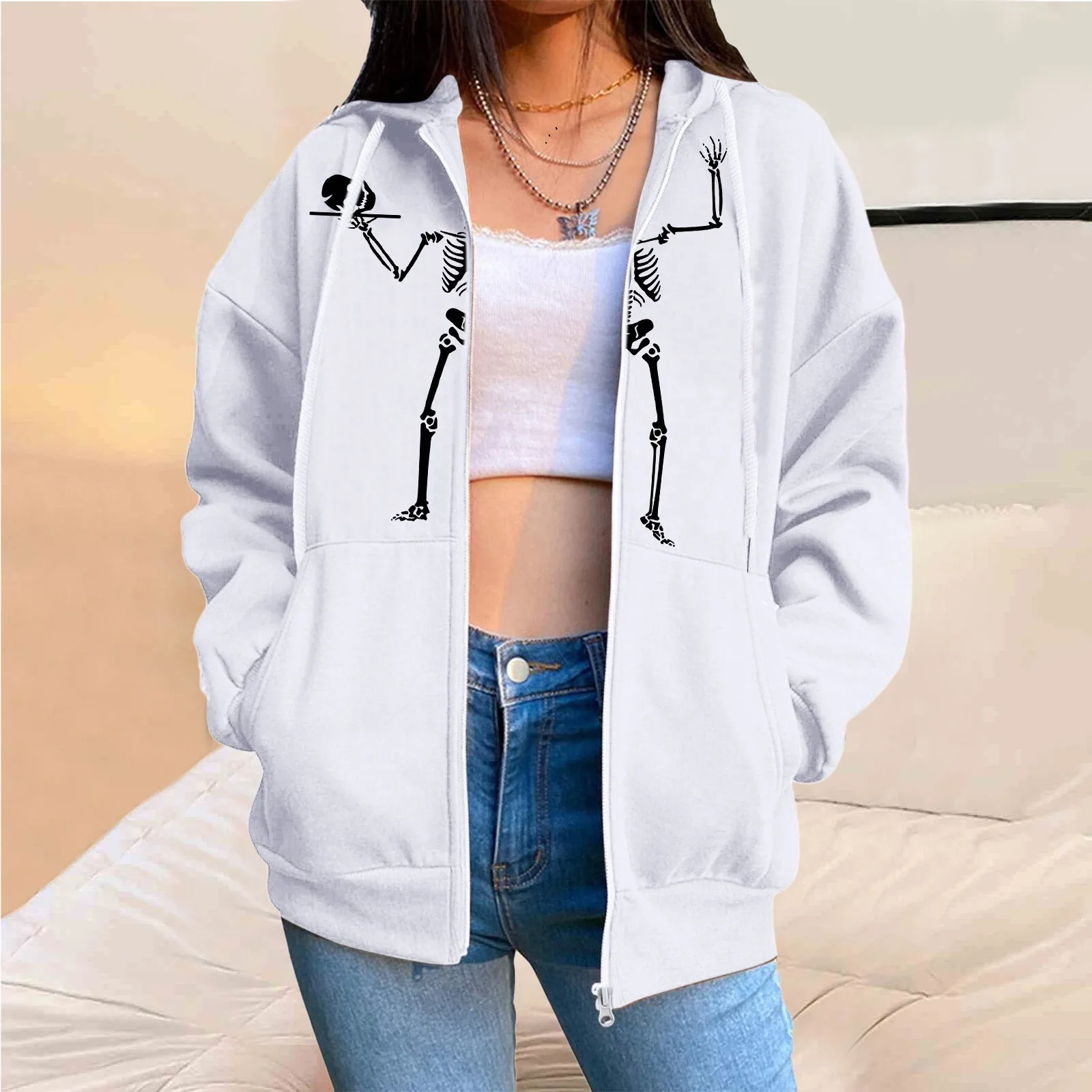 

Тяжелые худи Женские Модные свитшоты на молнии с принтом и карманами зеленые светильник флисовые платья на молнии