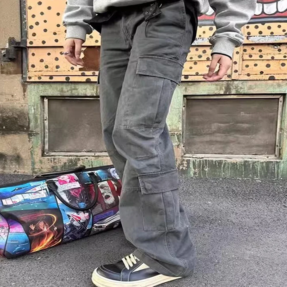  Мужские брюки карго с несколькими карманами повседневные мужские для