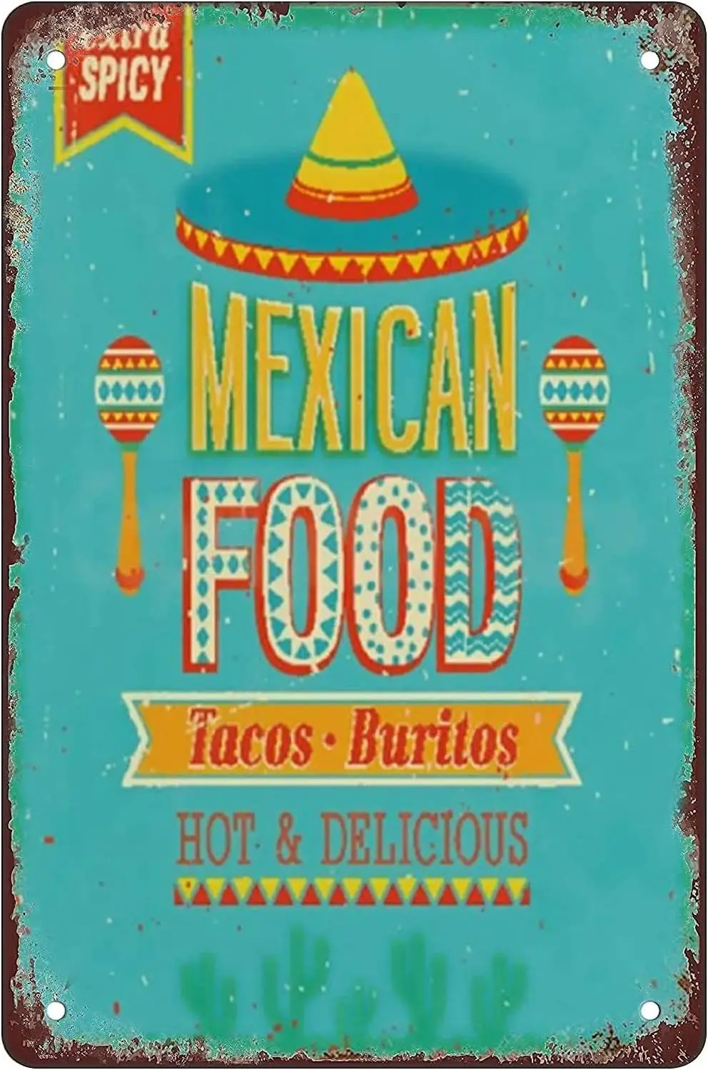Mexcn Еда Ретро Wll Декор Магазин Забавный Tn Sgn Grge Домашний Плакат Vntge Bkery Ktchen Cfe Decoon 12x8