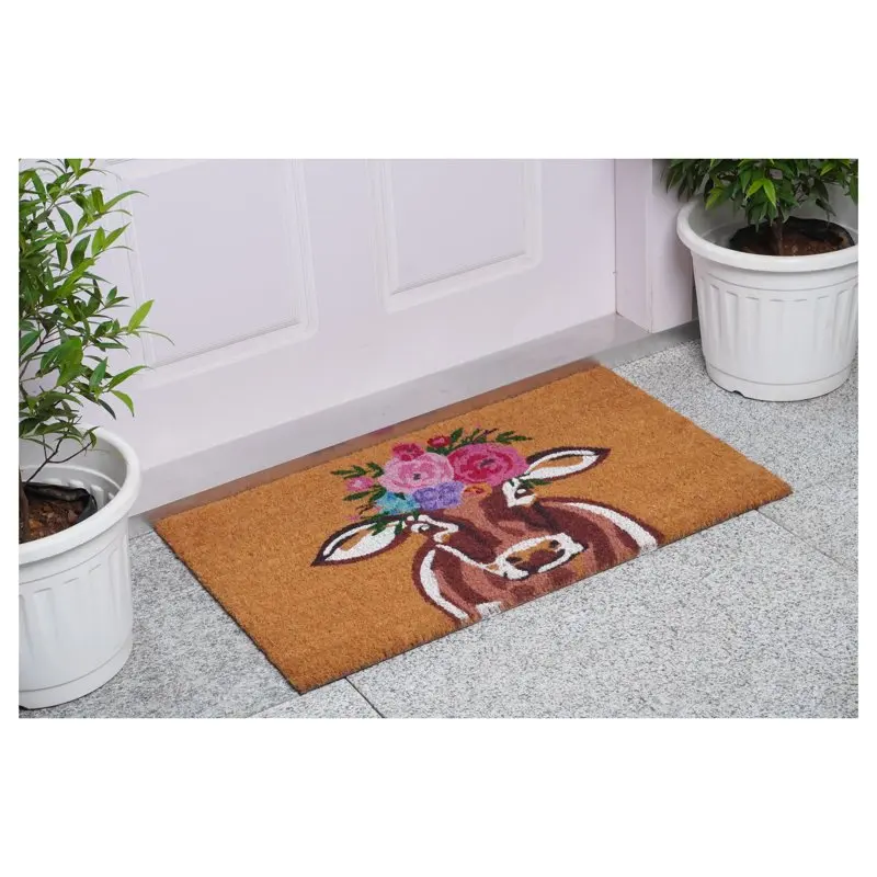 

Super Soft Non-Slip Rectangle Door Mats Indoor Outdoor Super Soft Cow 17"x29" Non-Slip Rectangle Indoor Outdoor Doormat - Breath