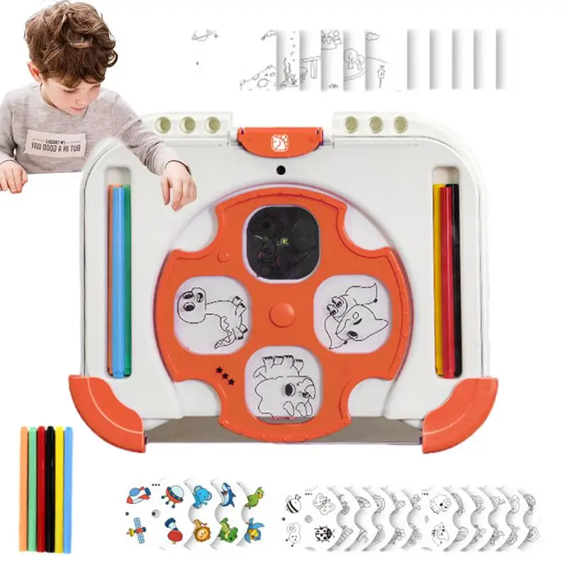 

Детский проектор для рисования, Детский обучающий космический трансфер, проектор для рисования с ракетным кораблем, игрушки для детей, проектор для рисования